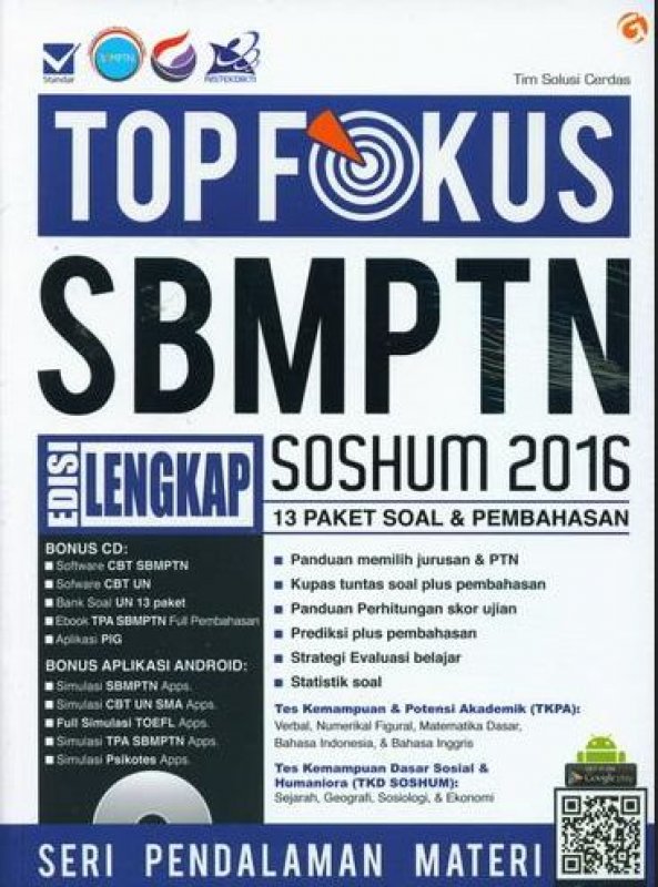 Cover Top Fokus SBMPTN SOSHUM 2016 Edisi Lengkap (BK)