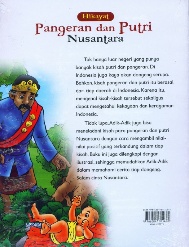 Cover Belakang Buku Hikayat Pangeran dan Putri Nusantara