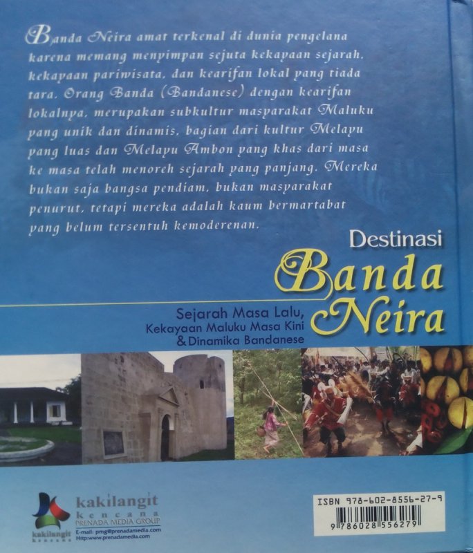 Cover Belakang Buku Destinasi Banda Neira: Brand Pariwisata Indonesia Timur