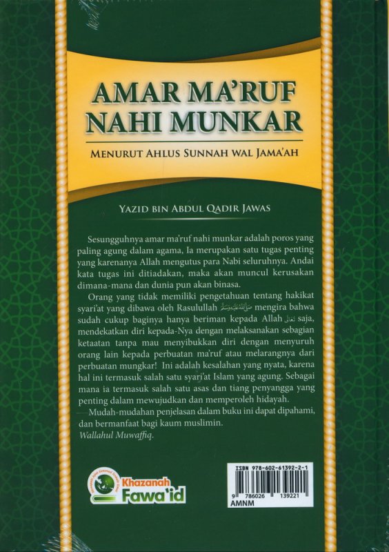 Cover Belakang Buku AMAR MA'RUF NAHI MUNKAR Menurut Ahlus Sunnah Wal Jamaah