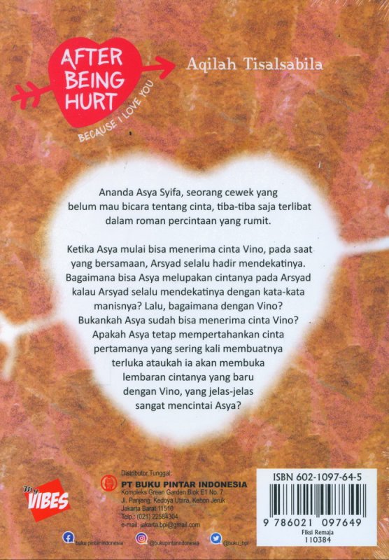 Cover Belakang Buku After Being Hurt (2018)