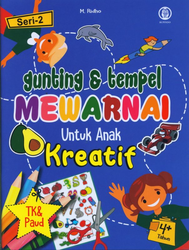 Cover Depan Buku Gunting & tempel Mewarnai Untuk Anak Kreatif Seri 2