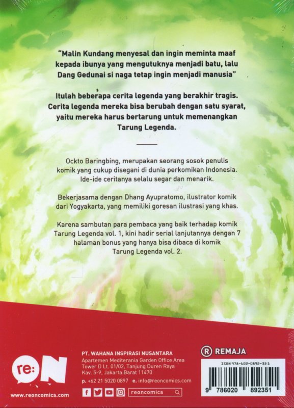 Cover Belakang Buku Tarung Legenda Vol 02