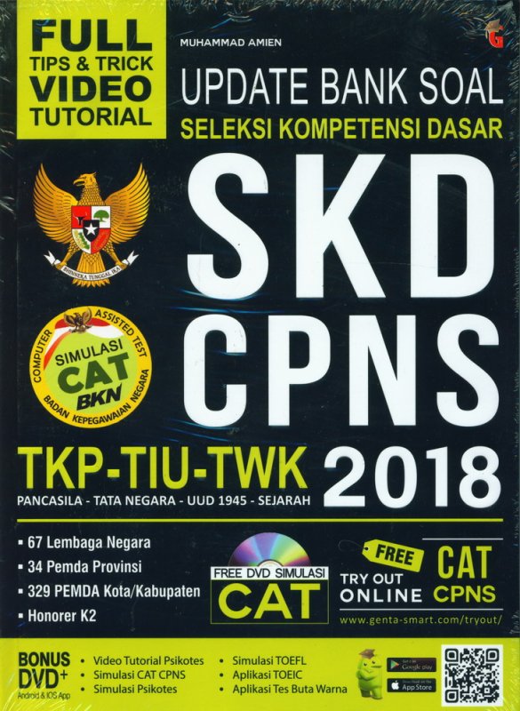 Cover Update Bank Soal Seleksi Kompetensi Dasar SKD CPNS 2018