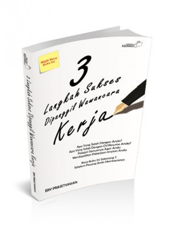 Cover Depan Buku 3 Langkah Sukses Dipanggil Wawancara Kerja