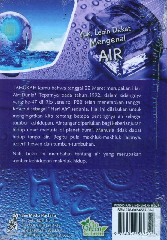 Cover Yuk Lebih Dekat Mengenal AIR (Seri Pendidikan Adiwiyata)