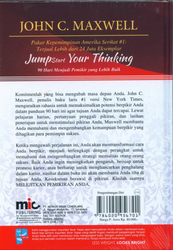 Cover Belakang Buku JumpStar Your Thinking (Hard Cover)