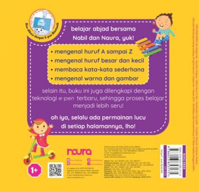 Cover Belakang Buku Seri Anak Hebat: Aku Belajar ABC