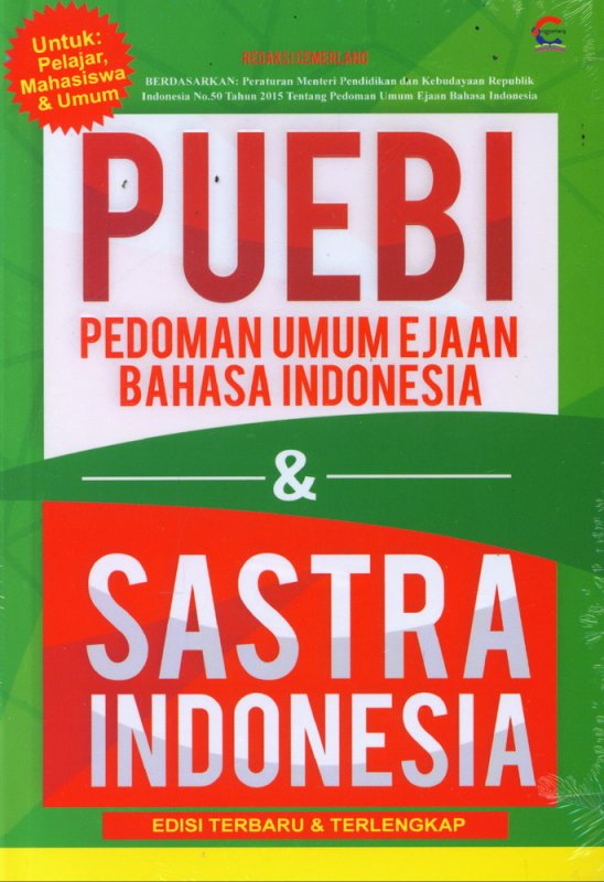 Cover PUEBI & SASTRA INDONESIA EDISI TERBARU & TERLENGKAP