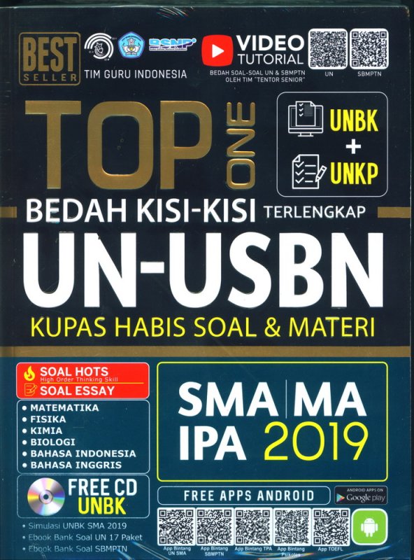 Cover Buku TOP ONE UN-USBN SMA/MA IPA 2019