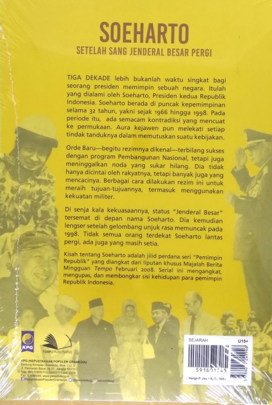 Cover Belakang Buku Seri TEMPO: Soeharto