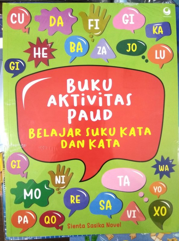 Cover Buku Buku Aktivitas PAUD Belajar Suku Kata dan Kata