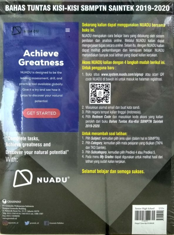 Buku Bahas Tuntas Kisi Kisi Sbmptn Saintek 2019 2020 Bukukita