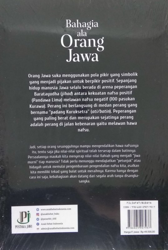 Cover Belakang Buku Bahagia ala Orang Jawa
