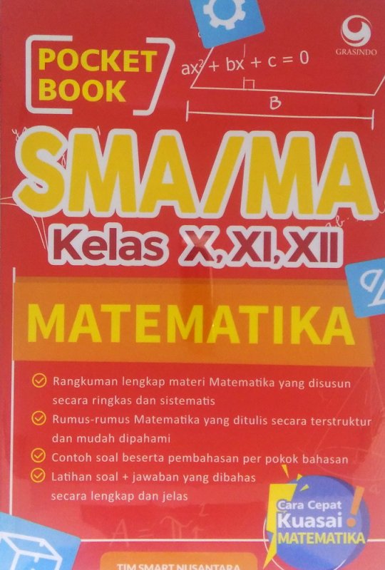 Cover Pocket Book SMA / MA Matematika