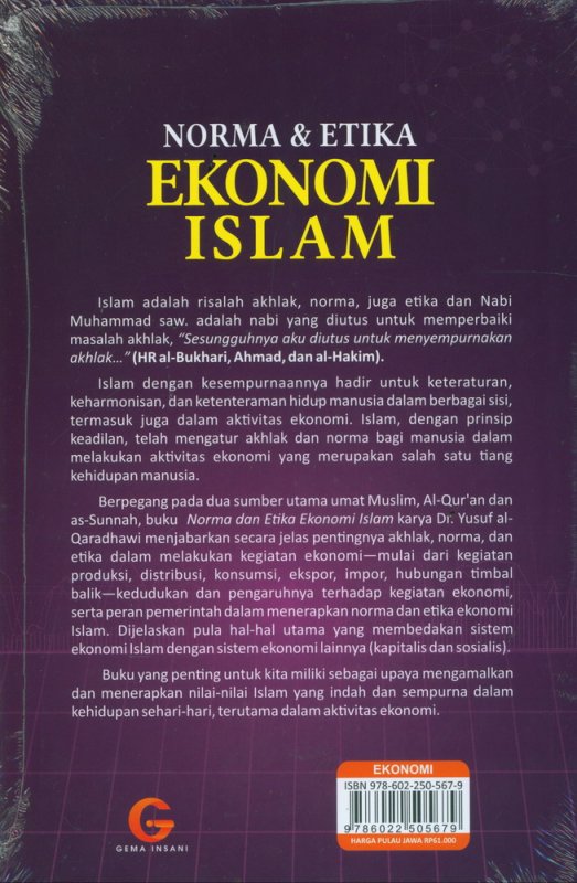 Cover Belakang Buku Norma Dan Etika Ekonomi Islam