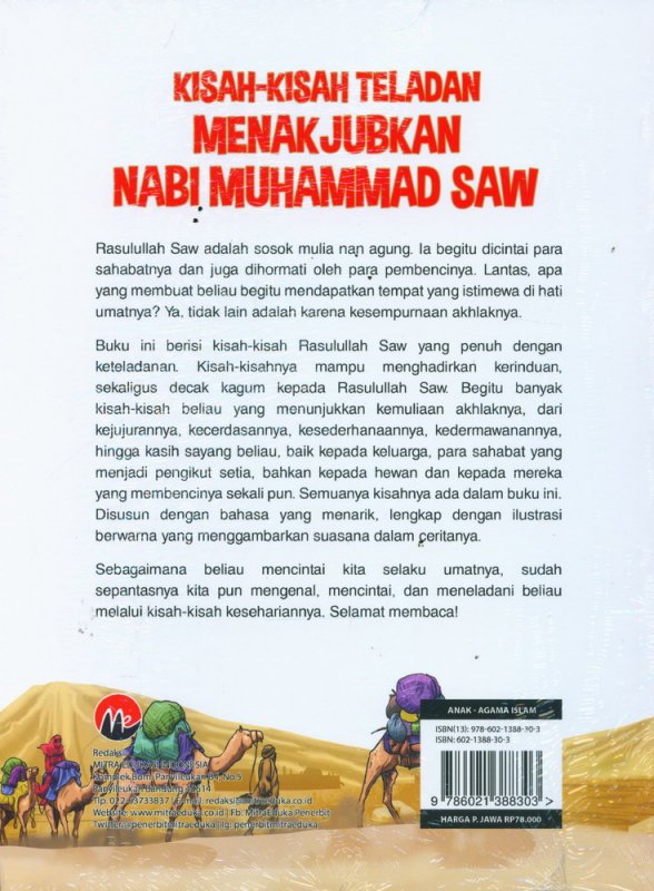 Cover Belakang Buku Kisah-Kisah Teladan Menakjubkan Nabi Muhammad Saw (Bergambar & Full Color)
