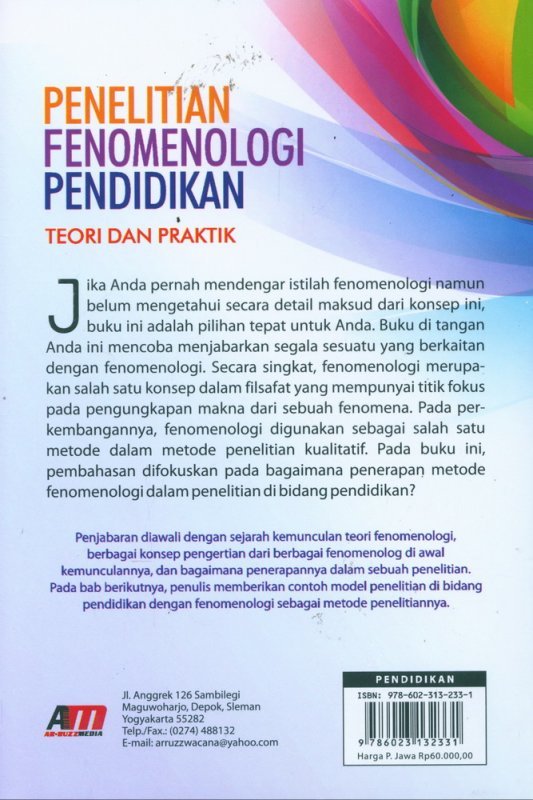 Buku Penelitian Fenomenologi Pendidikan Teori Dan Praktik Bukukita