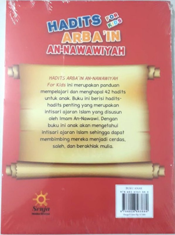 Cover Belakang Buku Hadits Arbain An-Nawawiyah For Kids