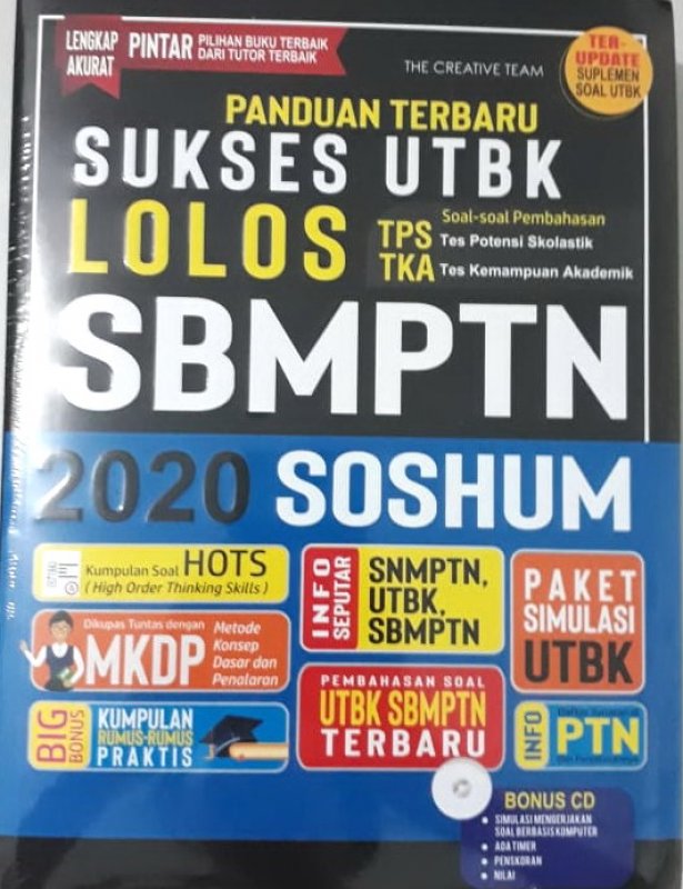 Cover Panduan Terbaru Sukses UTBK Lolos SBMPTN 2020 SOSHUM