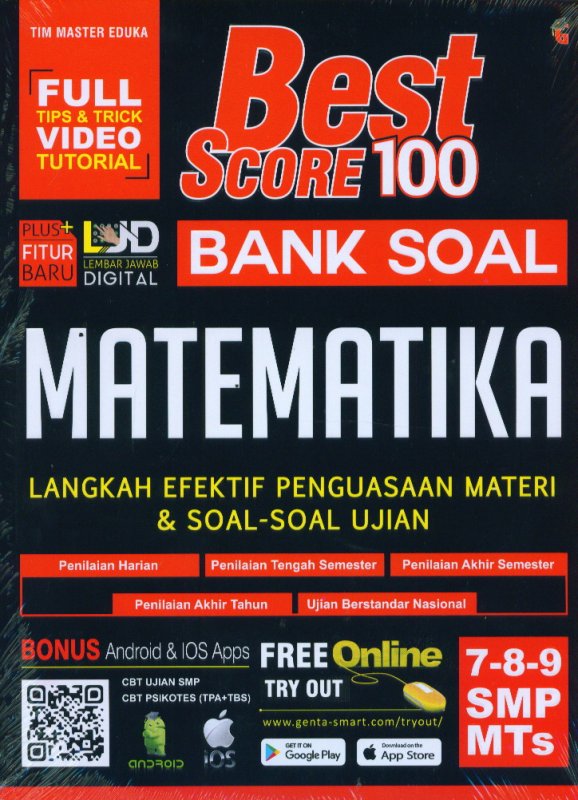 Buku Best Score 100 Bank Soal Matematika Smp Mts 7 8 9 Bukukita