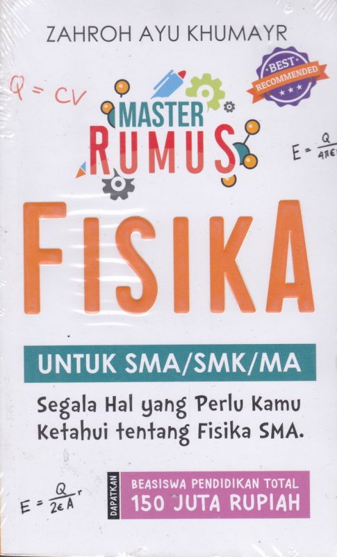 Cover Depan Buku Master Rumus FISIKA ( Untuk SMA/SMK/MA