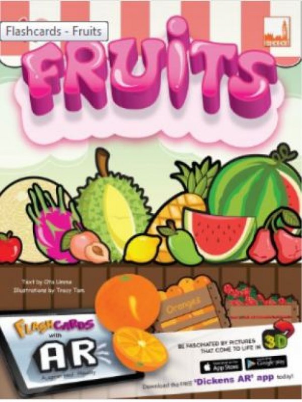 Cover Buku Flashcards - Fruits (with AR)