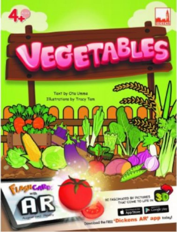 Cover Depan Buku Flashcards - Vegetables (with AR)