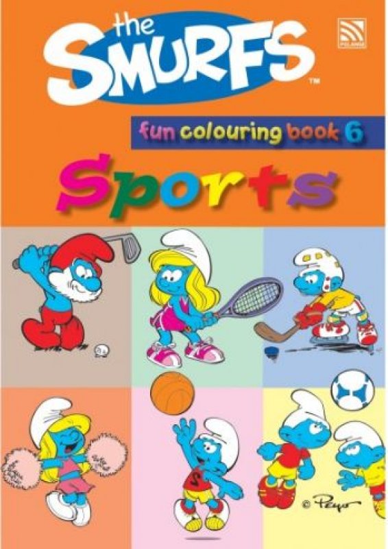 Cover Depan Buku The Smurfs Fun Colouring Book 6: Sports