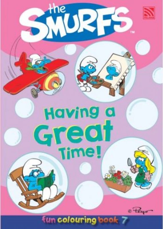 Cover Depan Buku The Smurfs Fun Colouring Book 7: Having a Great Time