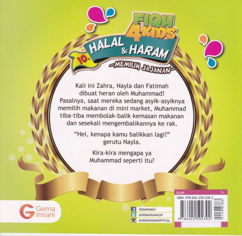 Cover Belakang Buku Fiqih4Kids Halal&Haram