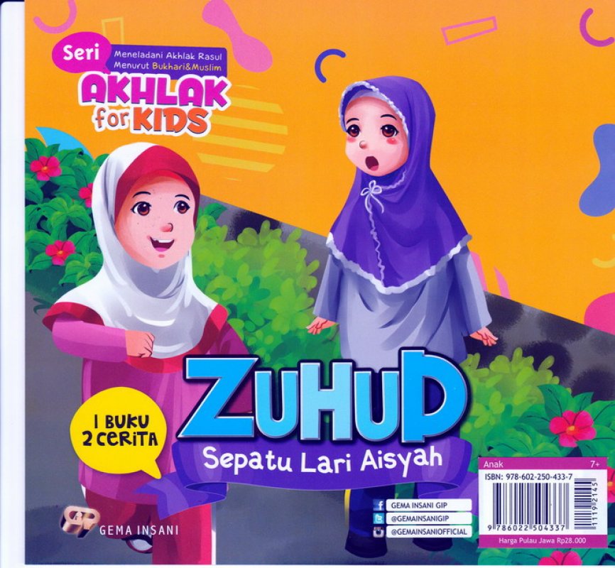 Cover Seri Akhlak for Kids : Dapat Dipercaya & Zuhud (1 Buku 2 Cerita)