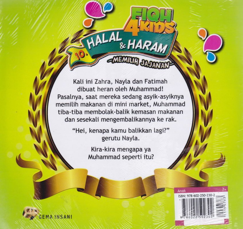 Cover Belakang Buku 1 Set Seri Fiqih for Kids THAHARAH-jangan di tunda-