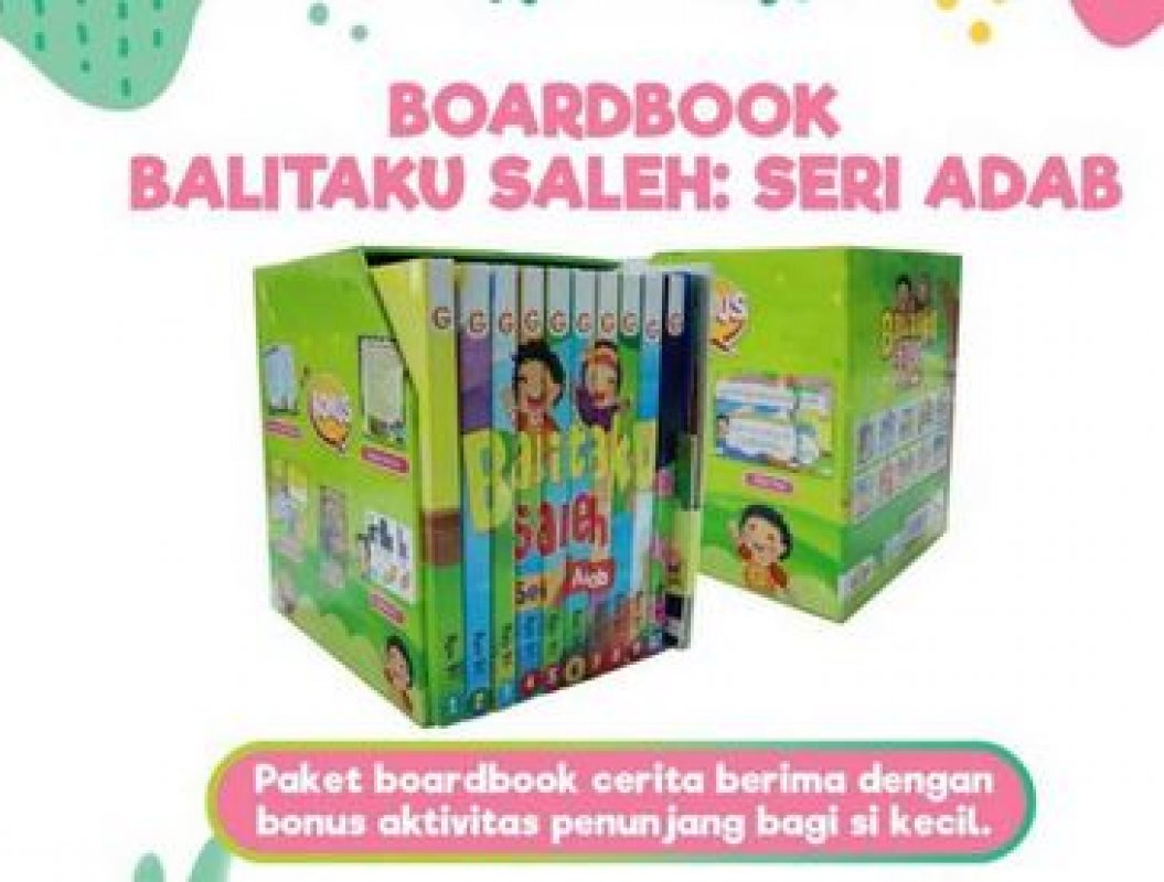 Cover 1 Set Boardbook Adab Balita Saleh