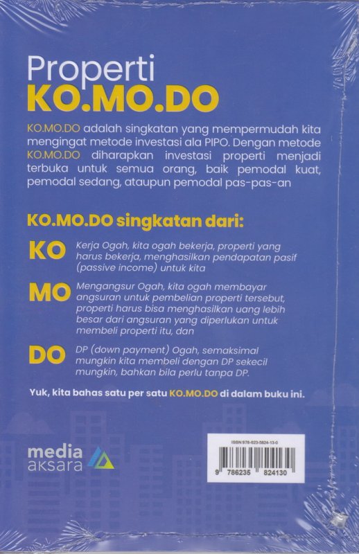 Cover Belakang Buku  PROPERTI KO.MO.DO ( PIPO Hargiyanto ) 