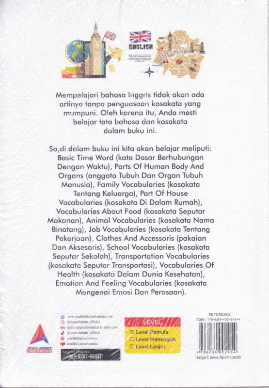Cover Belakang Buku English Vocabularies Handbook