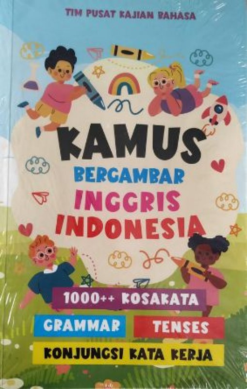 Cover Depan Buku kamus bergambar inggris indonesia ( anak hebat ) 