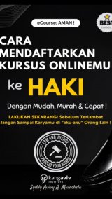 eCourse: AMAN ! Cara Mendaftarkan Kursus Onlinemu ke HAKI Dengan Mudah, Murah dan Cepat !