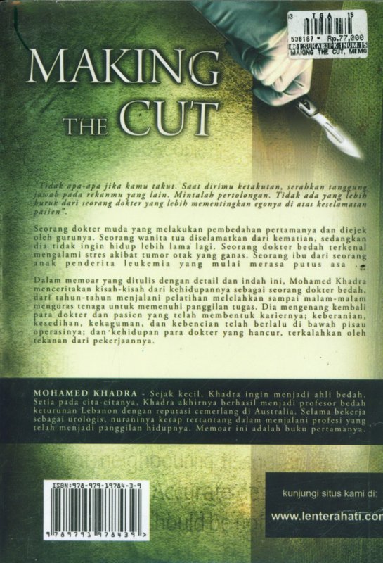 Cover Making The Cut : Memoar seorang Dokter Bedah