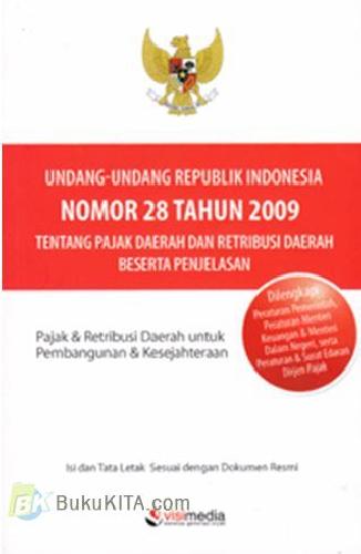 Cover Depan Buku Undang-Undang Republik Indonesia Nomor 28 Tahun 2009
