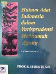 Hukum adat Indonesia dalam yurisprudensi Mahkamah Agung