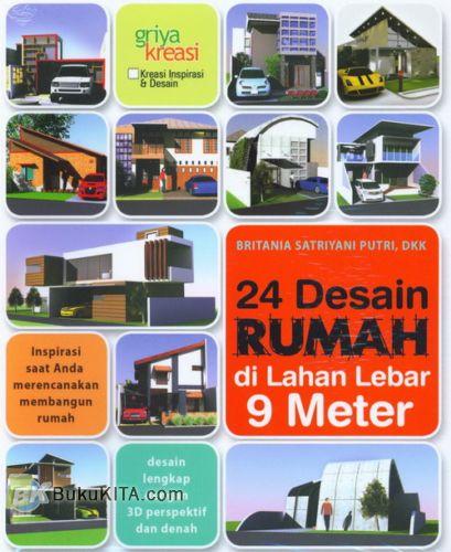 Cover Depan Buku 24 Desain Rumah di Lahan Lebar 9 Meter