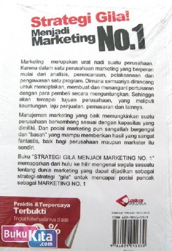 Cover Belakang Buku Strategi Gila! Menjadi Marketing No.1