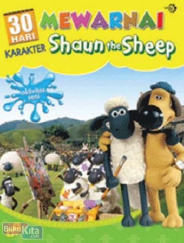 Cover Depan Buku 30 Hari Mewarnai Karakter Shaun The Sheep - 