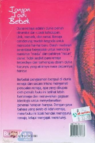 Cover Belakang Buku Jangan Jadi Bebek (Kado Untuk Remaja)