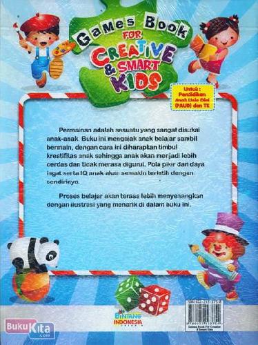 Cover Belakang Buku Games Book For Creative & Smart Kids
