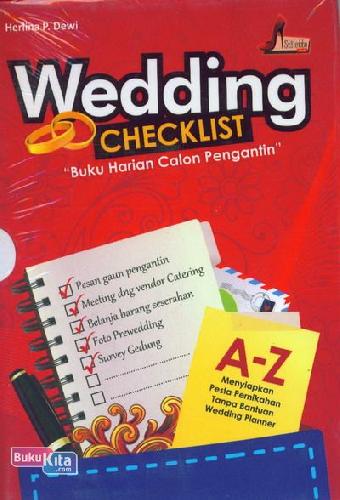 Cover Depan Buku Wedding Checklist (Buku Harian Calon Pengantin)