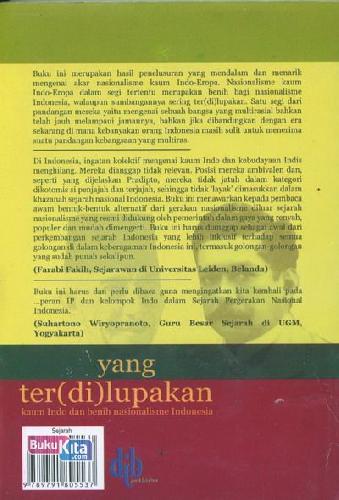Cover Yang ter(di)lupakan kaum Indo dan benih Nasionalisme Indonesia