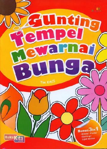 Cover Depan Buku Gunting Tempel Mewarnai Bunga