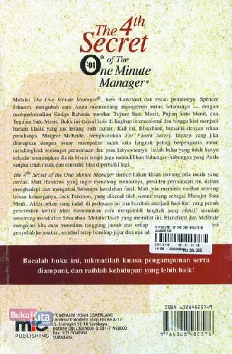 Cover Belakang Buku The 4th Secret of The One Minute Manager